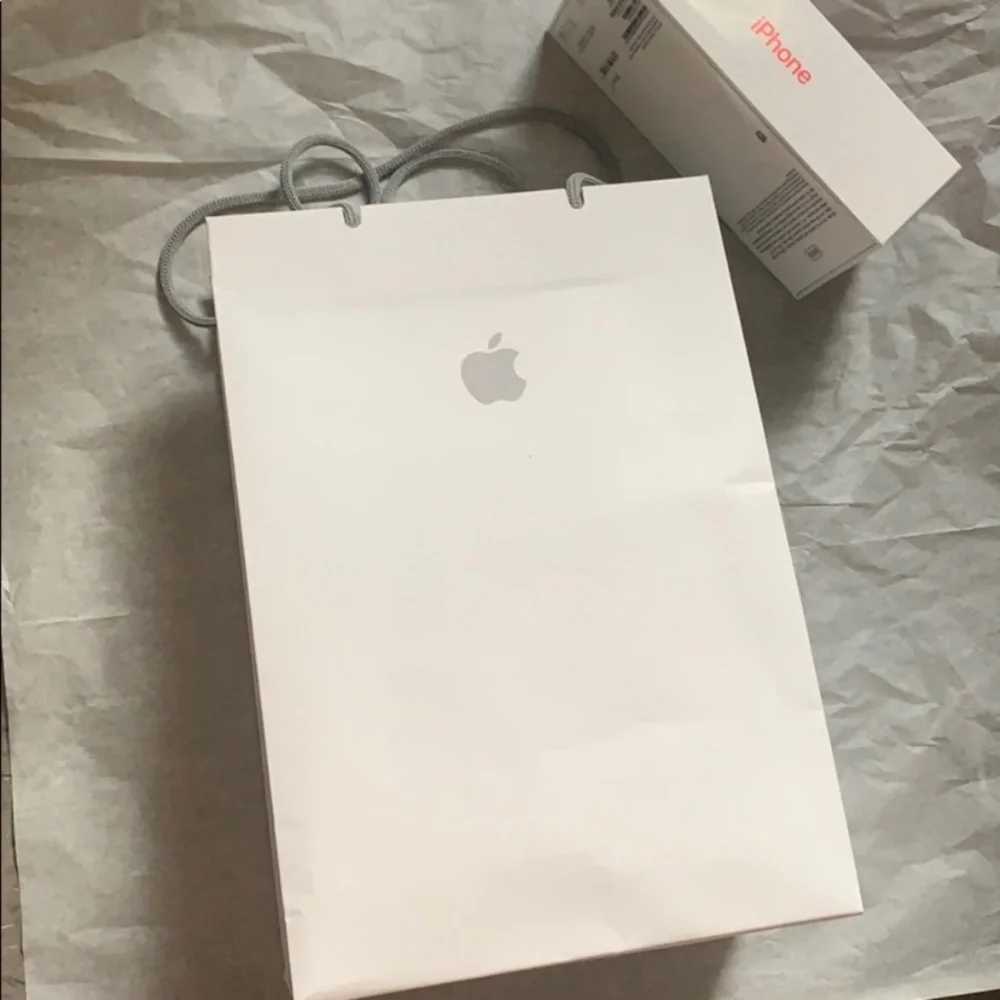 Apple Official Big & Small Paper Bag White Gray Set